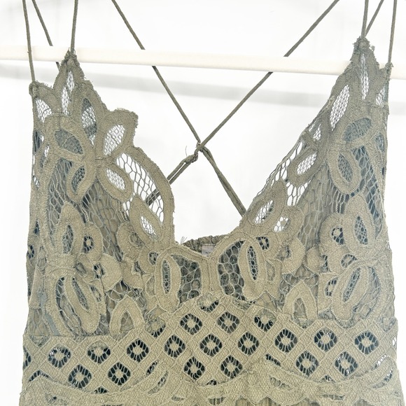 Free People Womens Bundle Lot (2) Adella Smocked Lace Trim Mini Slip Dress M - Picture 4 of 13